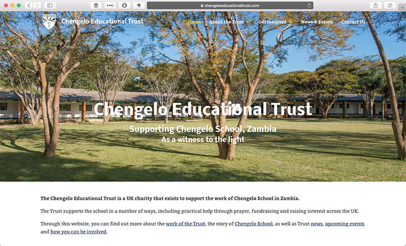 Charity Website Design in Bournemouth - Chengelo by Joe Gallant
